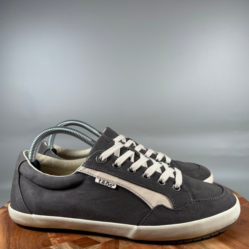 Taos Shooting Star Charcoal Gray Canvas Lace Up Sneakers Womens 10 SHS-14010